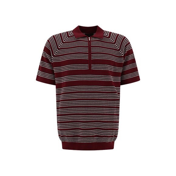 Beams Plus Half-zip Jacquard Polo Shirt for Men Label Size XL